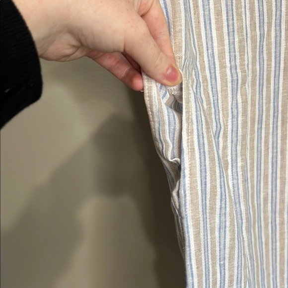 NWT Cj Banks Striped Sleeveless Linen Dress 14 W X - Picture 5 of 7